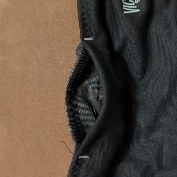 Victoria Sport Women's Metallic Leggings w/Inner Pocket Adj. Waist Size Large - Picture 8 of 9